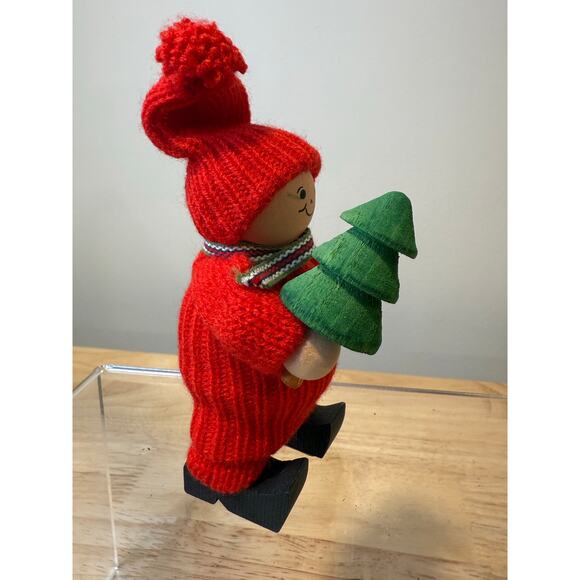 Ljungstroms Of Sweden Tomte Wooden Figure Holding Christmas Tree JL - Picture 4 of 11
